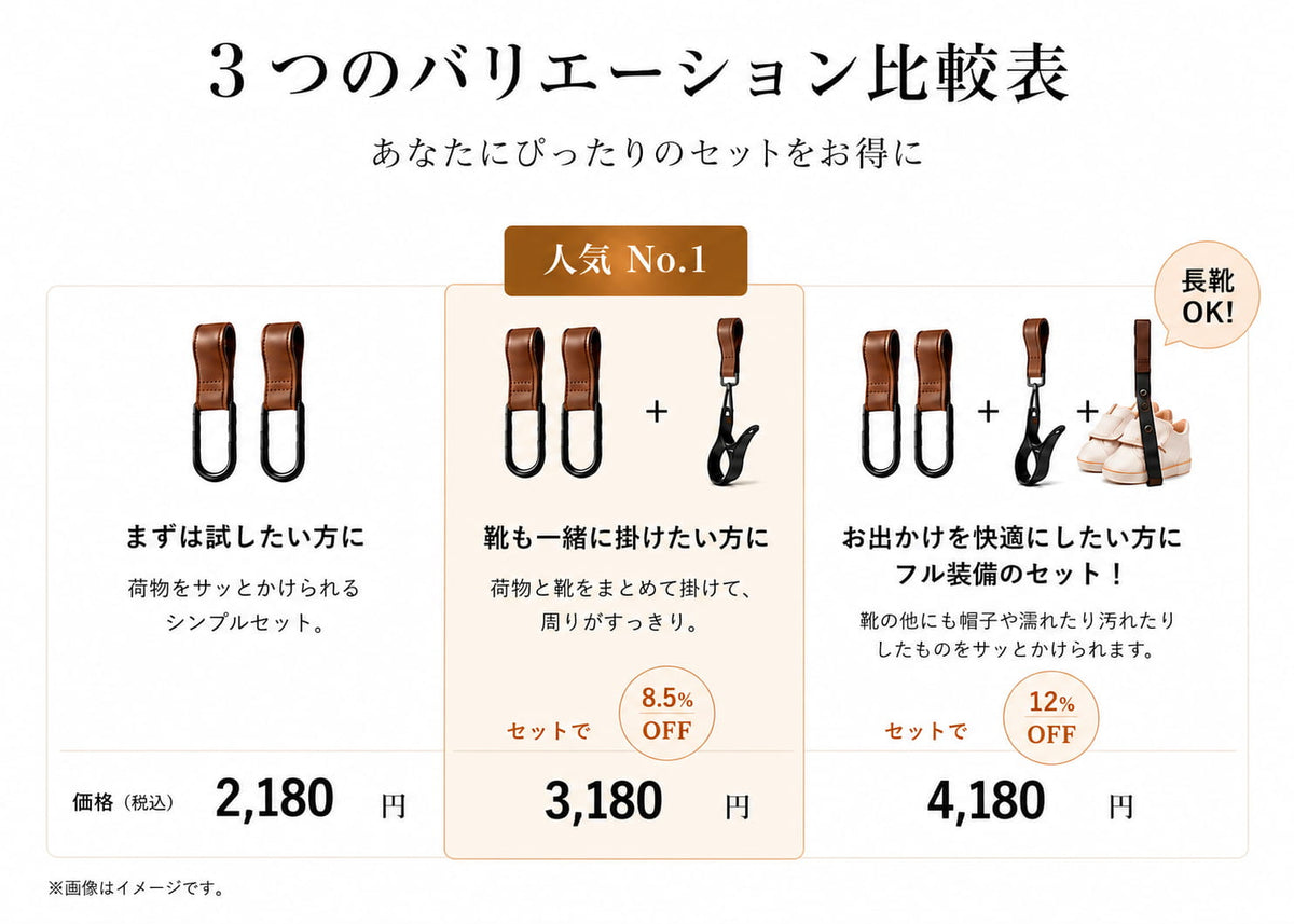 ベビーカーフック オープンロック カラビナ 2個set