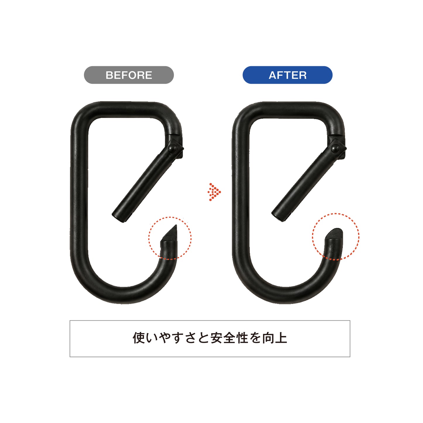 ベビーカーフック オープンロック カラビナ 2個set